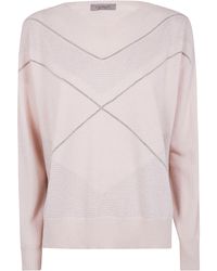 D.exterior - D. Exterior V Neck Intarsio Lux Sweater - Lyst
