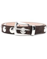 KHAITE - "Benny" Belt With Studs Buckle 30Mm - Lyst