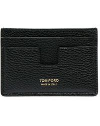 Tom Ford - Soft Grain Leather T Line Cardholder - Lyst