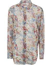 KHAITE - Relaxed Fit Chiffon Goya Shirt - Lyst