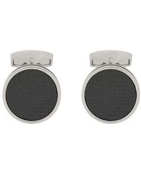 Tateossian - Cufflinks Round Palladium Carbon Fibre - Lyst