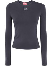 DIESEL - T-Uncutieslong-Ls-Od T-Shirt With Oval D Logo - Lyst