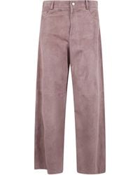 Max Mara - "Smmfulmine" Suede Trousers - Lyst