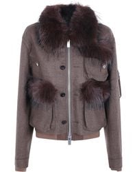 Sacai - Jacket Wool Melton Blouson - Lyst