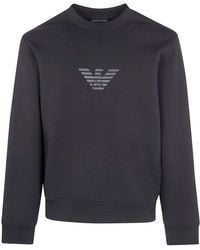 Emporio Armani - Logo Cotton Sweatshirt - Lyst