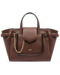 Lancel - Handbag Small Grained Leather Bag - Lyst