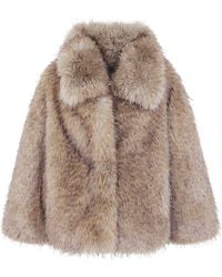 Essentiel Antwerp - Faux Fur Coat "Kastanje" - Lyst