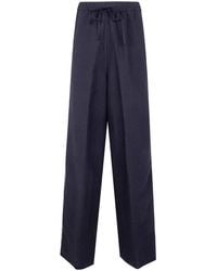 Aviu - Embroidered Viscose Linen Trousers - Lyst