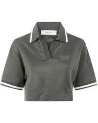 Golden Goose - Journey W's Medium Crop Polo Fluid Jersey Knitted Rib Mic - Lyst