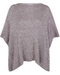 D.exterior - D. Exterior Sweater Soft Alpaca Crystals Cape - Lyst