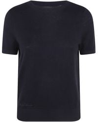 Ralph Lauren - Short-Sleeve Embroidered-Logo Sweater - Lyst