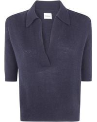 KHAITE - Sweater Cashmere "Shrunken Jo" Polo - Lyst