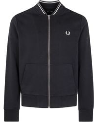 Fred Perry - Zip Through Sweatshirt - Lyst