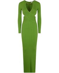 Elisabetta Franchi - Carpet Knit Long Dress - Lyst