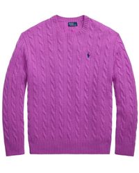 Polo Ralph Lauren - Sweater Pullover Cable Knit Oversize - Lyst