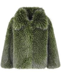 Essentiel Antwerp - Faux Fur Coat "Kastanje" - Lyst