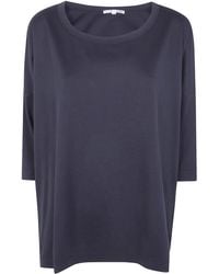 T C ZERO - T-Shirt Oversized "Boat Neck" - Lyst