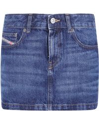 DIESEL - Skirt Denim Mini "De Ron" - Lyst