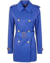 Ralph Lauren - Double Breasted Belted Trench 30" Lined Coat - Lyst