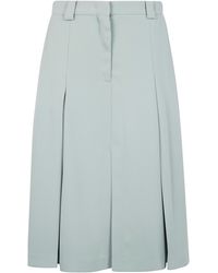 N°21 - Crepe Sable Midi Skirt - Lyst