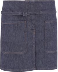 Courreges - Two Pockets Denim Skirt - Lyst