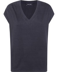 Anneclaire - Short Sleeves V Neck Sweater - Lyst