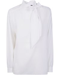 Emporio Armani - Camicia Con Colletto A Farfalla - Lyst