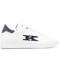 Kiton - Logo-patch Leather Sneakers - Lyst