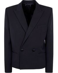 Balmain - Wool Double-Breasted Blazer - Lyst