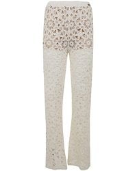 Twin Set - Flared Lace Trouser - Lyst