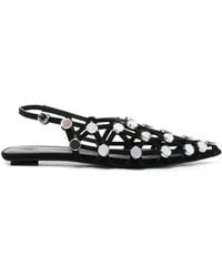 The Attico - Grid Slingback Sandals - Lyst