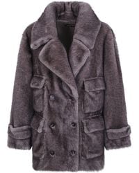 DR. HOPE - Faux Fur Coat Eko Mi4 Mocha Mousse - Lyst