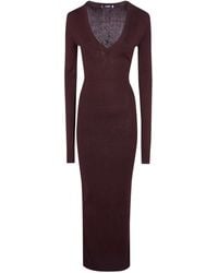 Entire studios - Long Sleeve V Neck Midi - Lyst