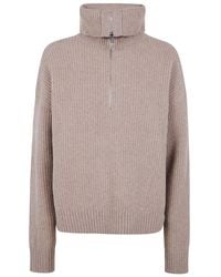Filippa K - 'Ribbed' Wool Half Zip Sweater - Lyst