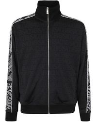 Versace - Sweatshirt Ecofriendly Techno Jacquard Fabric With Logo Stainless Bands Clothing - Lyst