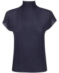 Issey Miyake - Wooly Pleats Bk Wt 66 Shirt - Lyst