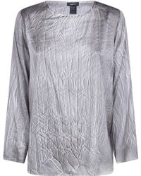 Avant Toi - Crumpled Effect Stretch Silk Blouse - Lyst