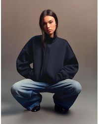 Bershka - Neoprene-Effect Oversize Jacket - Lyst