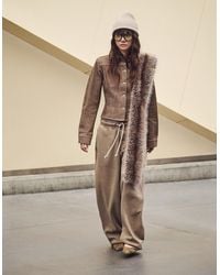 Bershka - Sweatshirt Material Barrel Pants - Lyst