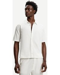Bershka - Pleated Short Sleeve Shirt - Lyst