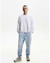 Bershka - Ripped Jogger Jeans - Lyst