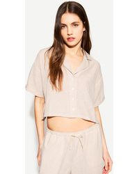 Bershka - Textured Rustic Short Sleeve Shirt - Lyst