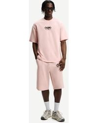 Bershka - Plush Bermuda Shorts With Print - Lyst