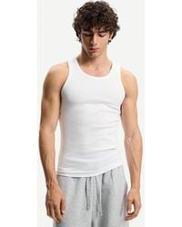 Bershka - Strappy Ribbed Top - Lyst