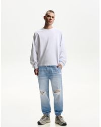 Bershka - Ripped Jogger Jeans - Lyst