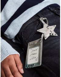 Bershka - Leather Effect Star Key Ring - Lyst
