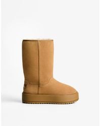 Bershka - Platform Boots With Faux Fur Lining - Lyst