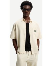Bershka - Tailored Boxy Fit Shirt With Embroidery - Lyst
