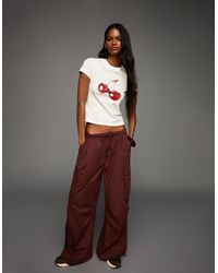 Bershka - Short Sleeve T-Shirt With Print - Lyst