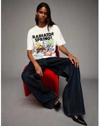 Bershka - Short Sleeve Cars Print T-Shirt - Lyst